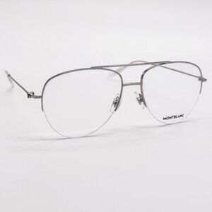 NEW MONTBLANC EYEGLASSES MB0077O 003 SILVER MEN EYEWEAR MONTBLANC